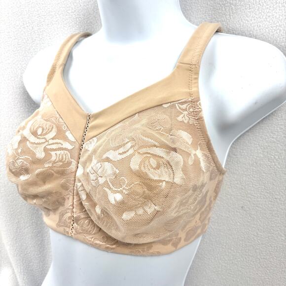 WACOAL Awareness Full Figure Seamless Wire Free Bra 34DDD 85276 Sand Nude Beige - Picture 1 of 16